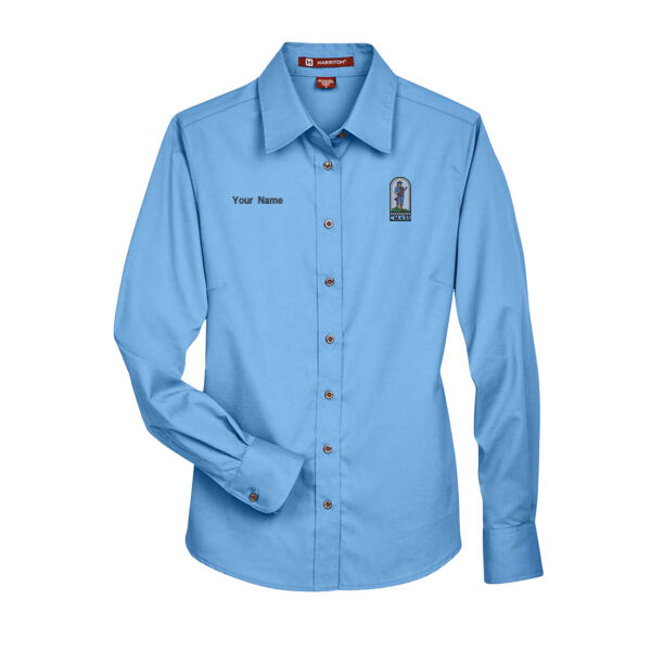 -Personalized- Women's Easy Blend™ Long Sleeve Twill Dress Shirt with Stain-Release Thumbnail